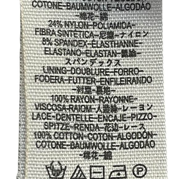 Free People Daisy Chain Semi Sheer Lace Shift Dress Womens Large Black Boho Mini - Picture 11 of 16